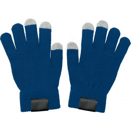 Gloves for capacitive screens., blue