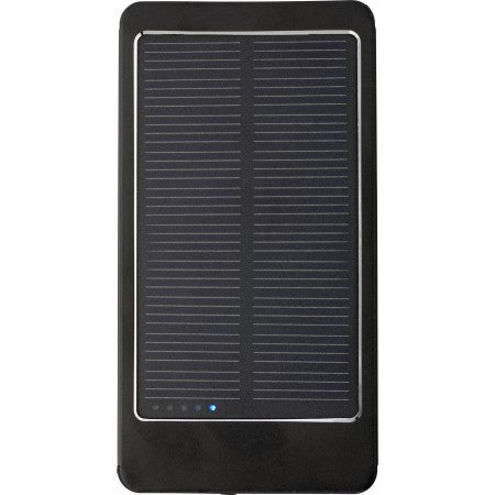 Aluminium solar charger, black
