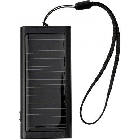 Aluminium solar charger, black