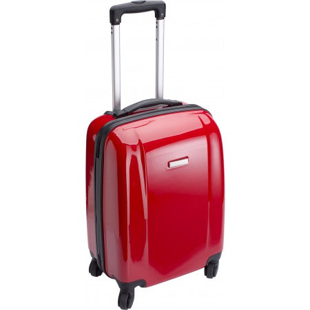 Trolley with four spinner wheels., red