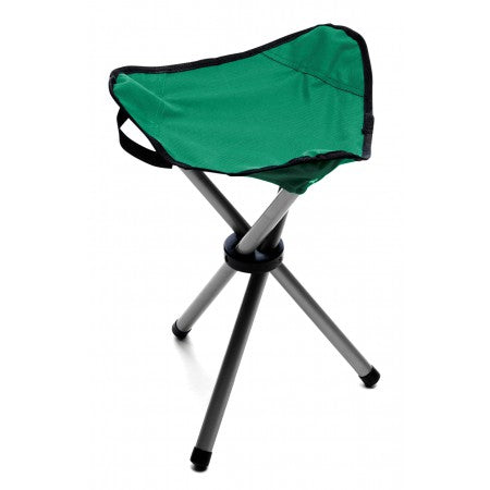Folding tripod stool, green