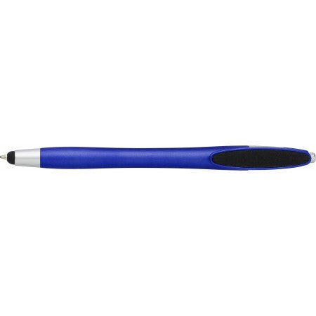 Plastic ballpen, with rubber tip, blue