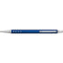 Aluminium ballpen with shiny chromed plastic pusher, blue