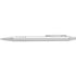Aluminium ballpen with shiny chromed plastic pusher, silver