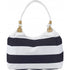 Polyester (300D) travel/beach bag, blue/white
