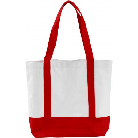 Polyester (600D) carrying/shopping bag, red