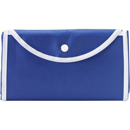 Nonwoven foldable carrying/shopping bag, blue