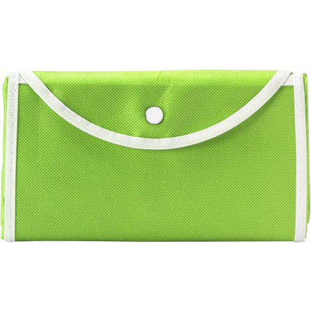 Nonwoven foldable carrying/shopping bag, lime