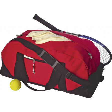 Polyester (600D) sports/travel bag, red