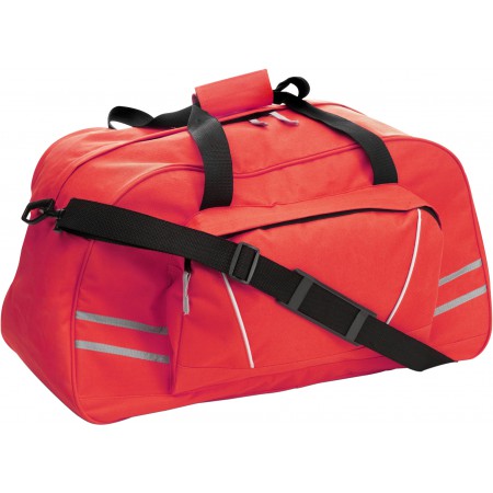 Polyester (600D) sports/travel bag, red