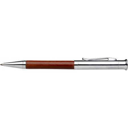 Wooden ballpen and rollerball, brown