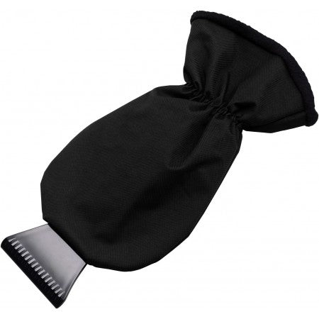 Ice scraper, polyester glove, black