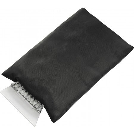 Ice scraper in nylon glove, black