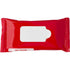 Bag with 10 wet tissues., red