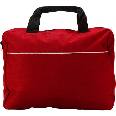 Polyester (600D) document bag, red