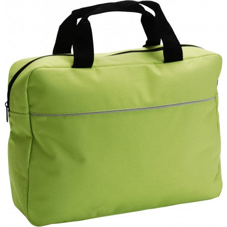 Polyester (600D) document bag, lime