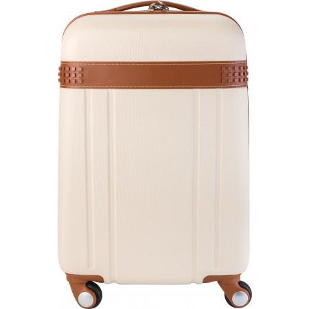 ABS trolley with four wheels, cream - BRANIO