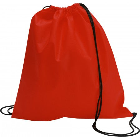 Nonwoven drawstring backpack, red
