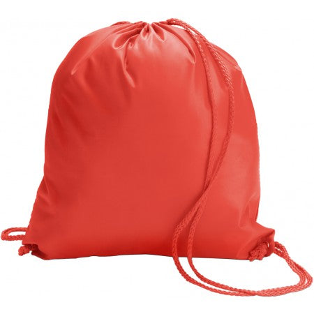 Polyester (190T) drawstring backpack, red