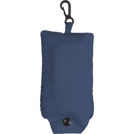 Foldable polyester (190T) carrying/shopping bag, blue