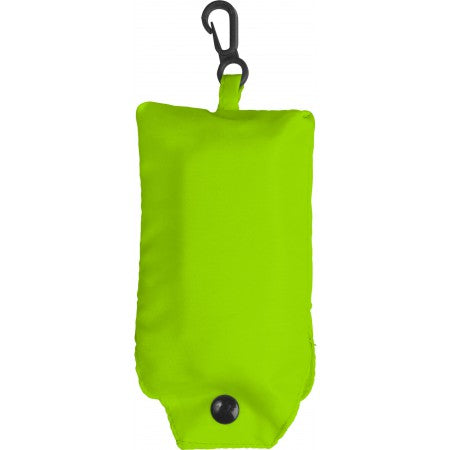 Foldable polyester (190T) carrying/shopping bag, lime