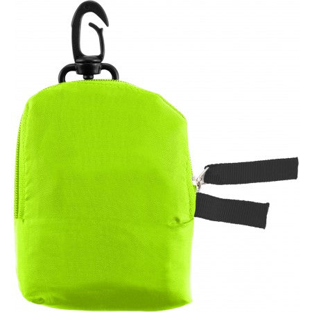 Foldable polyester (190T) carrying/shopping bag, lime