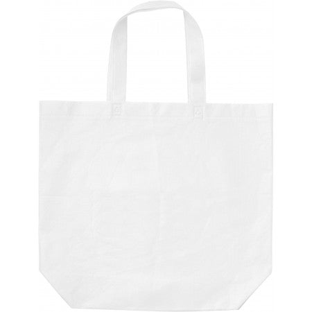 Nonwoven shopping bag, white
