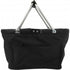 Foldable polyester (600D) shopping bag, black