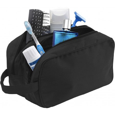 Polyester (600D) toilet bag, black
