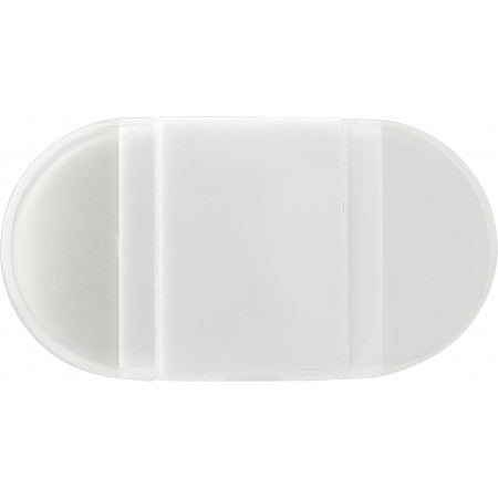 Eraser with pencil sharpener., white