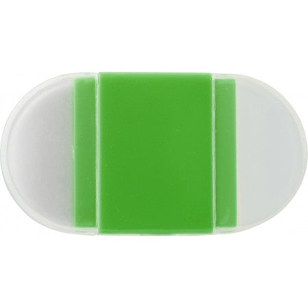 Eraser with pencil sharpener., light green