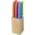 Stainless steel seven piece steak knife set, custom/multicolor