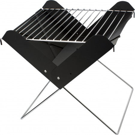 Foldable barbecue grill, black