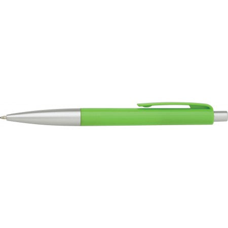 Plastic ballpen with blue ink., lime