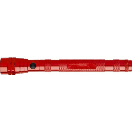 Telescopic aluminium flash light, red