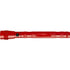 Telescopic aluminium flash light, red