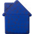 House shaped mint card., cobalt blue