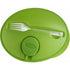 Oval shaped salad box., light green