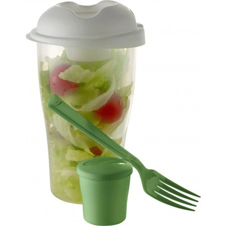 Salad shaker with cup and fork (900ml), light green