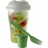 Salad shaker with cup and fork (900ml), light green