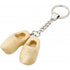 Steel key ring with a set wooden Dutch shoes, brown