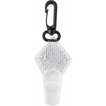 Plastic translucent whistle, white