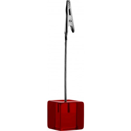 Cube memo holder, red