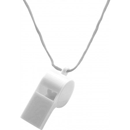 Plastic whistle, white