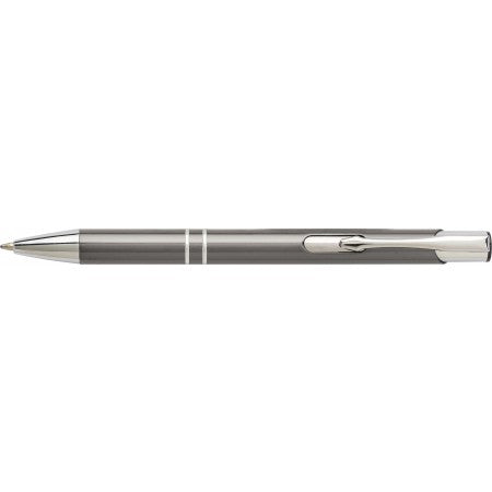 Aluminium ballpen with UV coating, grey
