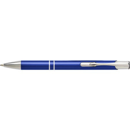 Aluminium ballpen with UV coating, blue