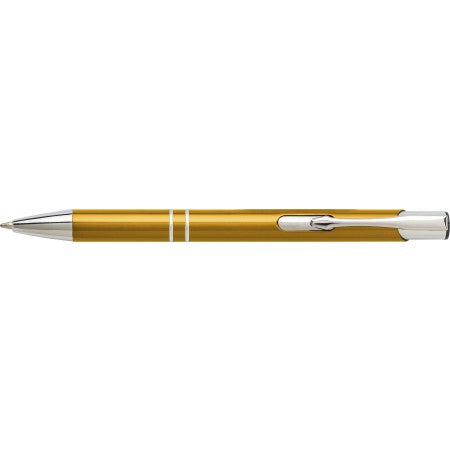 Aluminium ballpen with UV coating, yellow