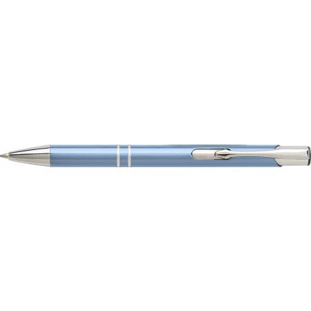 Aluminium ballpen with UV coating, aqua