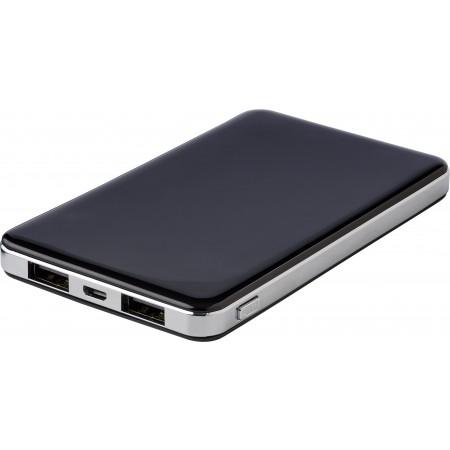 ABS Li-polymer power bank 5000mAh, black - BRANIO