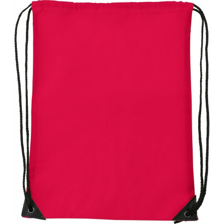Polyester (210D) drawstring backpack, red